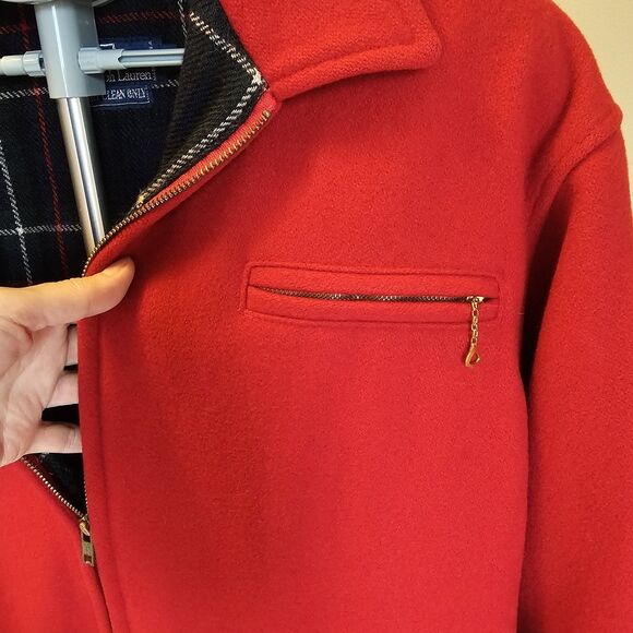 Polo Ralph Lauren Vtg 80s Wool Jacket Coat Mens M Utility Chore Buckleback USA - Picture 2 of 12